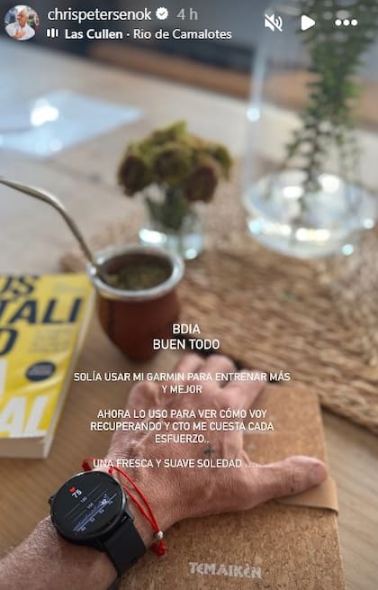 Christian Petersen mostró cómo monitorea su salud