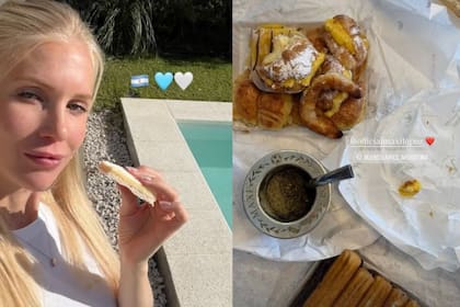 Christiansson se deleitó con sandwiches de miga y facturas (Foto: Instagram @danielachristiansson)