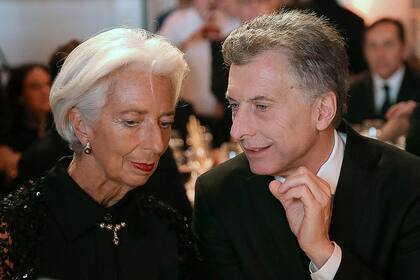 Christine Lagarde, exdirectora gerente del FMI, con Mauricio Macri