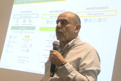 Christophe Maquin, el experto francés que brindó la charla en Pergamino, provincia de Buenos Aires