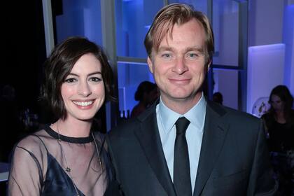 Christopher Nolan y Anne Hathaway