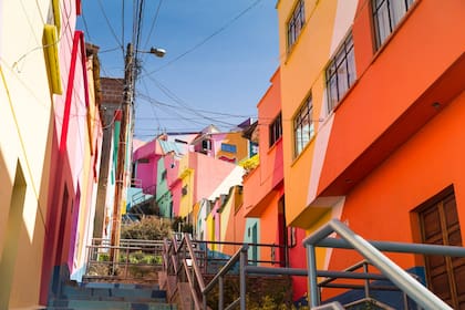 Chualluma es un barrio peatonal que sube por las laderas de La Paz.