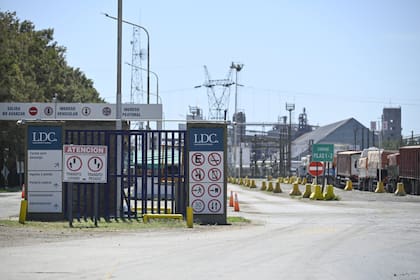 Ciara vinculó el paro con una cuestión política. En la imagen, otra postal de la planta de Dreyfus en General Lagos