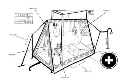 Cientos de "kits de salvación" caerán desde el cielo como parte de la performance de Lindalinda