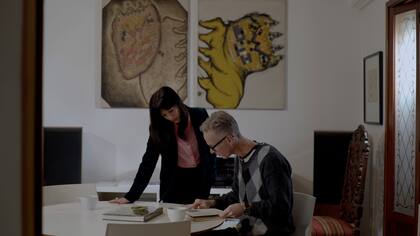 Ciliberti con Ramón de la Vega, en una escena del documental