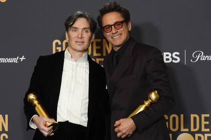 Cillian Murphy y Robert Downey Jr, podrían repetir este fin de semana los éxitos obtenidos en la fiesta del Globo de Oro