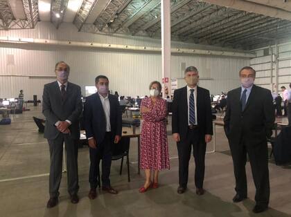 Cinco de los consejeros de la Magistratura estuvieron hoy en Tecnópolis para presenciar la evaluación