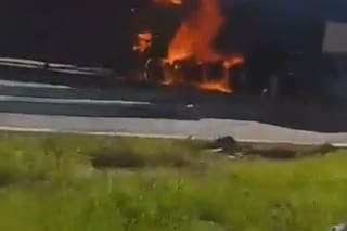 Los videos del choque múltiple e incendio en la Panamericana