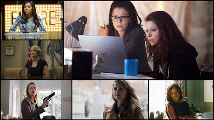 Cinco nominadas en drama: Taraji P. Henson, Robin Wright, Claire Danes, Tatiana Maslany, Keri Russell, Viola Davis