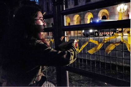 Cintas amarillas en el centro de Barcelona