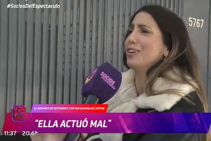 Cinthia Fernández opinó sobre la relación de Matías Defederico con su examiga (Foto: Captura de pantalla / eltrece)