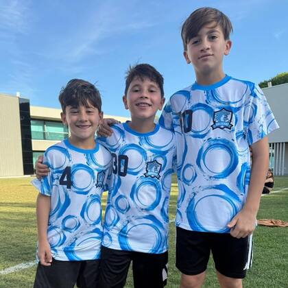 Ciro, Mateo y Thiago Messi (Foto: Instagram/@leomessi)