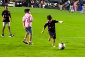 Ciro y Mateo Messi, después del partido de Inter Miami