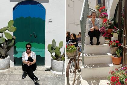 Ciudad de Ostuni. Puertas coloridas.