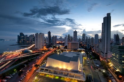 Ciudad de Panamá, centro de la ciudad y Bahía de Panamá, Panamá, Centroamérica