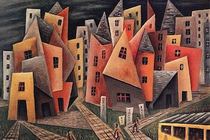 Ciudad Lagui, acuarela de Xul Solar,
de 1939.