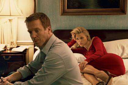 Claire Danes junto a su co-protagonista de Homeland, Damian Lewis