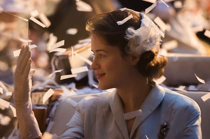 Claire Foy en una escena de The Crown