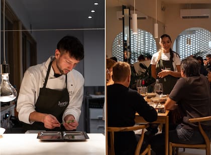 Clara Chavarría y Lucas Díaz, él en los fogones y ella a cargo del salón, vivieron cuatro años en el Algarve, la región más meridional de Portugal continental
