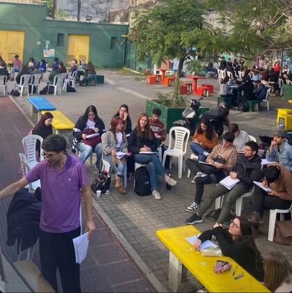 Clase pública en la Facultad de Ciencias Sociales de la UBA