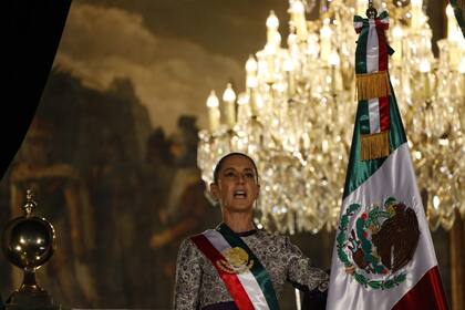 Claudia Sheinbaum durante la ceremonia