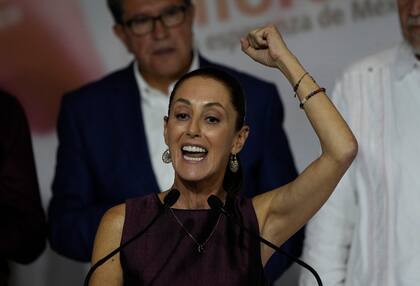 Claudia Sheinbaum ofrece un discurso tras ser elegida candidata del partido MORENA para las próximas elecciones presidenciales en la Ciudad de México, el 6 de septiembre de 2023
