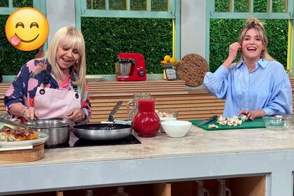 Claudia Villafañe visitó Cocineros argentinos