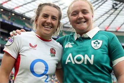 Claudia y Cliodhna Moloney-MacDonald se enfrentaron en un partido del torneo Seis Naciones entre Inglaterra e Irlanda