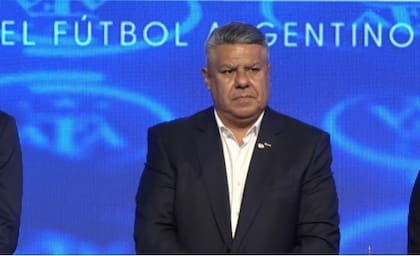 Claudio "Chiqui" Tapia, en la Asamblea de la AFA en Ezeiza