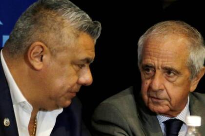 Claudio Tapia, presidente de la AFA, y Rodolfo D Onofrio, titular de River