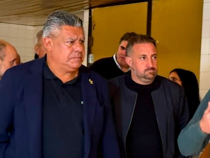 Claudio Tapida, presidente de AFA, y Cristian Malaspina, secretario general de AFA
