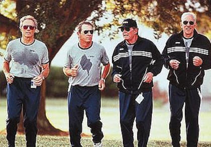 Clint Eastwood, Tommy Lee Jones, James Garner y Donald Sutherland