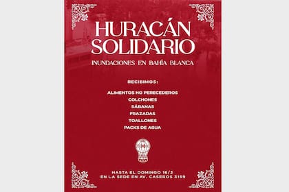 Clubes de fútbol organizaron colectas para los afectados por las inundaciones en Bahía Blanca