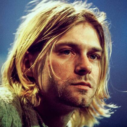 Cobain en la grabación del MTV Unplugged, en noviembre de 1993