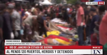 Cobertura de LN+ en vivo, desde la favela Penha.