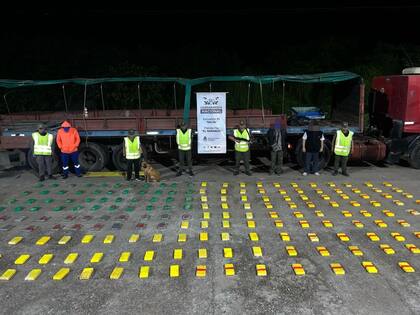 Cocaína incautada por gendarmería en la provincia de Salta.