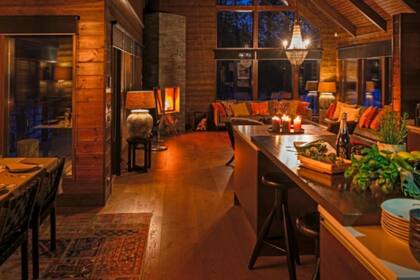 Cocina, living y comedor integrados con una decoración nórdica marcan el estilo