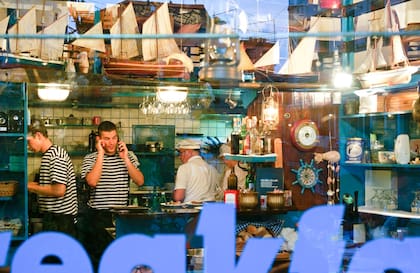 Cocina marinera en un restaurante del barrio de pescadores de Split.