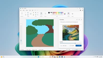 CoCreator permite transformar un boceto en una imagen dentro de WIndows 11; usa Copilot, que a su vez está basado en ChatGPT