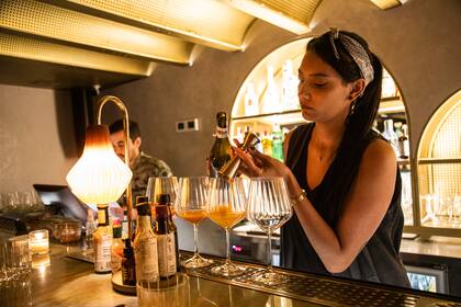 Cócteles elaborado por Inés junto al bartender Lucas Rothschild en base a los vinos de Luigi Bosca.