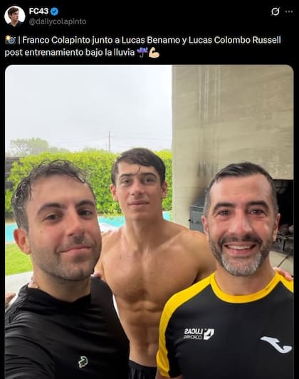 Colapinto comenzó con la pretemporada y trabajó a la par de dos preparadores físicos