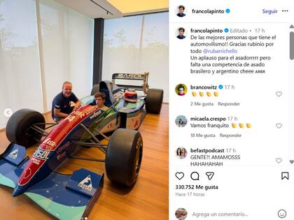 Colapinto se subió al auto Jordan 1994 que usó Barrichello en su primera carrera de Fórmula 1