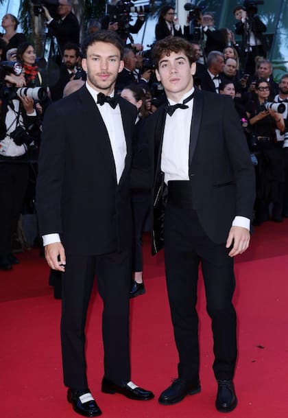 Colapinto y Gasly en la alfombra roja de Cannes (Foto: @AlpineF1Team)