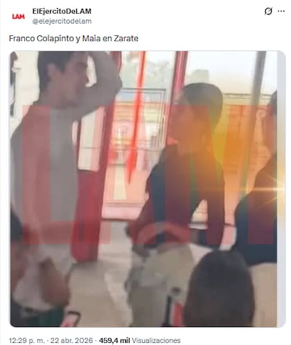 Colapinto y Reficco juntos en el kartódromo de Zárate (Foto: Instagram @elejercitodelam)