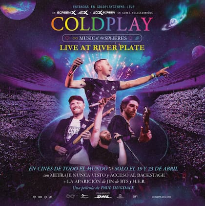 Coldplay - Music Of The Spheres: Live At River Plate, la película que muestra la estadía de la banda en Buenos Aires