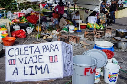 Colecta para poder encarar su viaje de protesta a Lima, en Cuzco