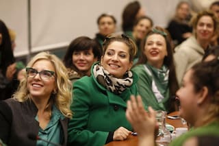 Actrices Argentinas apoyó la campaña del aborto con acciones frente al Congreso