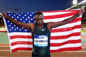 Christian Coleman hizo 9s79 y entró al top ten histórico de los 100 metros