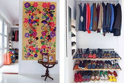 Colgado en el pasillo, un tapiz bordado del NOA.