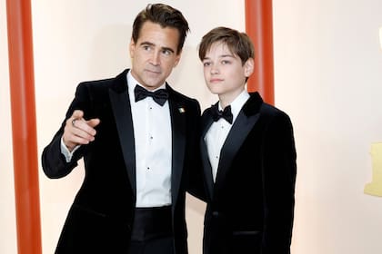 Colin Farrell y su hijo menor, Henry Tadeusz, en los Oscar de este año